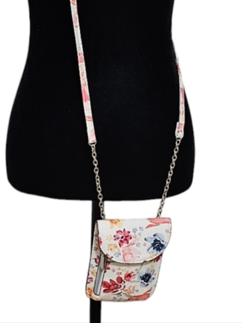 SAFE KEEPER Flower Print Vegan Leather Crossbody - Picture 6 of 6